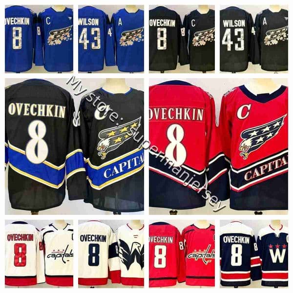 8 Alex Ovechkin washingtons hockey jersey capital jersey Oshie Dubois Tom WilsonS Logan Thompson Jakob Chychrun Charlie Lindgren