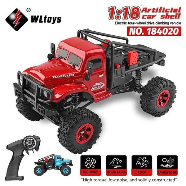 Wltoys 184020 118 Mini RC Car 24G With LED Lights 4WD OffRoad Electric Crler Vehicle Remote Control Truck Toy for Children C251118