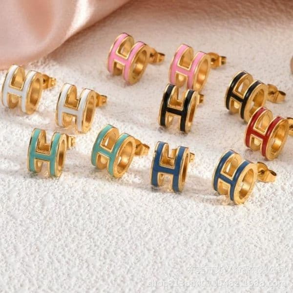18K Gold Plated Designer Earrings For Women personality Jewellery Luxury Stud Girls For Party