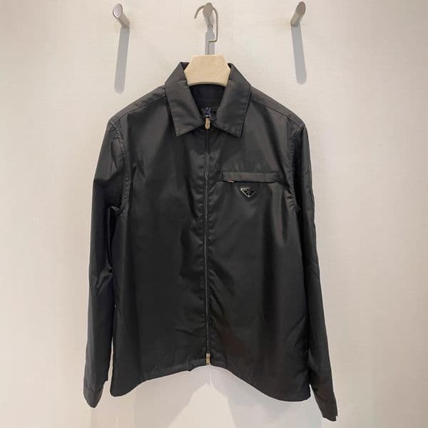 Men's Jackets 2025 Early Autumn P Brand Triangle Iron Label Recycled Nylon Fabric Fashion TurnDown Collar Business Jacket for Men and Women