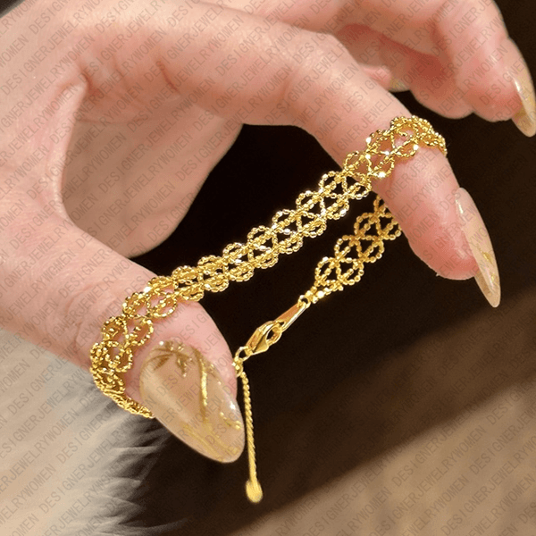 Designer Bracelet for Women French Style Bracelets Layered Bangle lace Bangles Charm Luxury Jewlery Designer Women Elegant Chic Gift