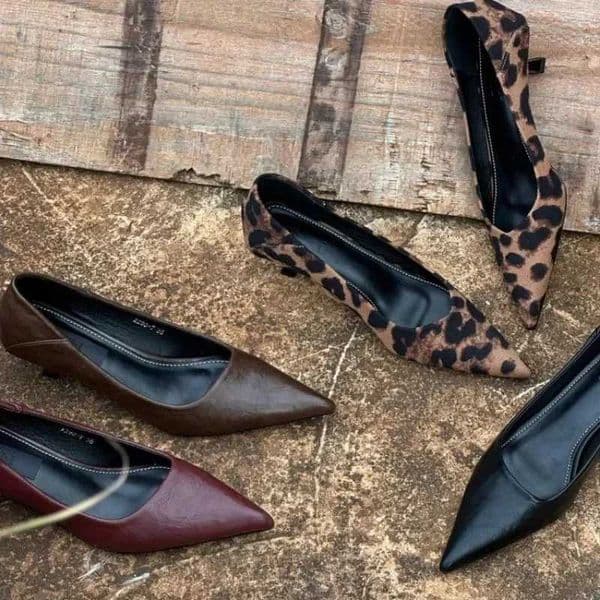 2025 Fi Ladies Shoes Shallow Womens High Heels Hot Sale Leopard Print Office and Career Sexy Pointed Toe Solid Heels WomenXJ251027