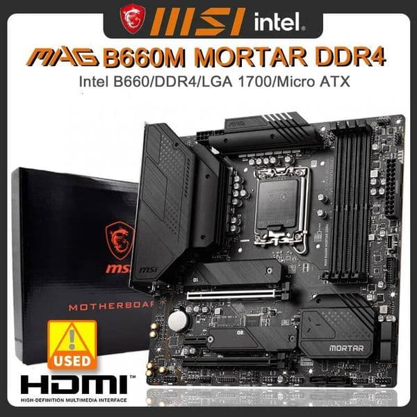 B660 Motherboard MSI MAG B660M MORTAR DDR4 Motherboard LGA 1700 PCIE 40 USB 32 Support 12 gen cpu placa mae MicroATX