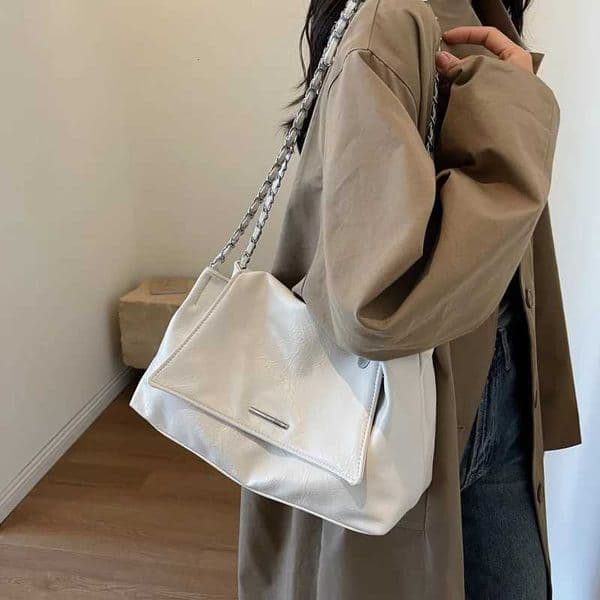 Fi Popar AllMah Chain Messenger Bag Large Capacity Wen Bag Casual Soft Surface Popar Shoder Purse and Handbag1 D251027