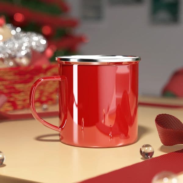 Enamel Coffee Mugs 350ML Creative Cup Travel Tea Milk Enamelware Home Kitchen Drinkware Christmas Party Gifts 251024