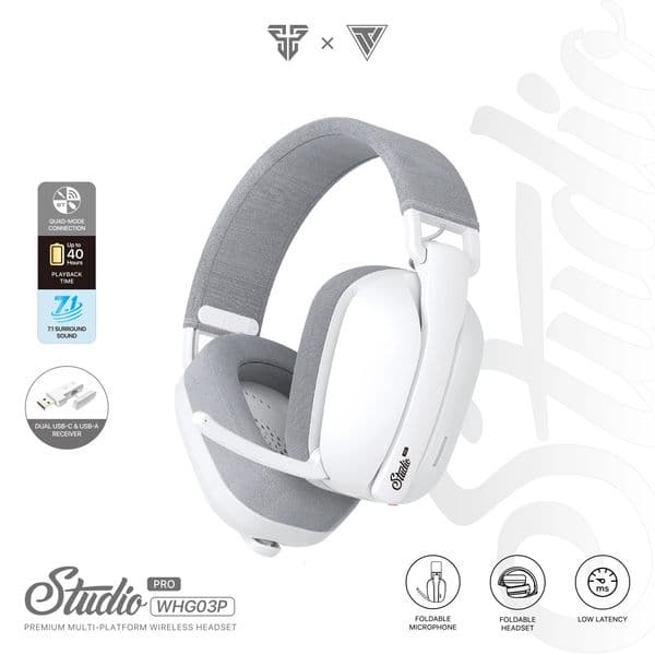 FANTECH WHG03P STUDIO PRO Gaming Headphones Wired Wireless Bluetooth 71 Surround Headset With Noise Reduction Mic For PS5 XBOX 251024