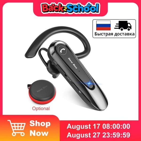 Bee B45 Bluetooth Headset Wireless Earpiece for Driving Earphone with Dual Mic Earbuds CVC80 Noise Reduction Headphones 251024