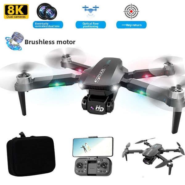 E88 Brushless Motor Drone Remote Control Aircraft Positioning Quadcopter 4K Dual Camera Strong Wind Resistance