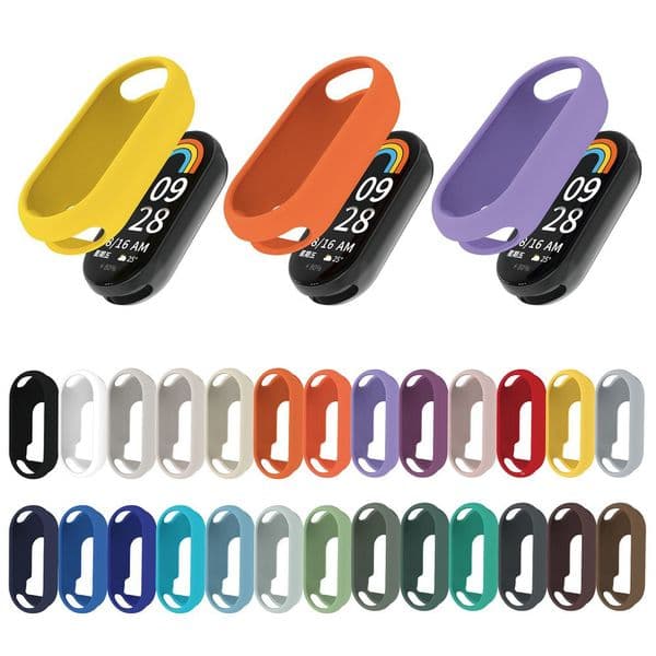 Silicone Case For Xiaomi Mi Band 10 9 8 Protective Shell Colorful Watch Cover Decoration Compatible with Mi band 8 9 10 Ceramic Bracelet Accessories