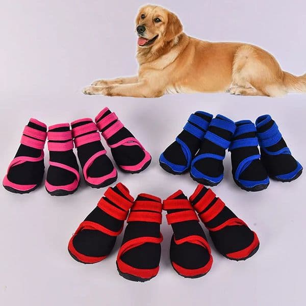 Waterproof Dog Boots Outdoor Dog Rain Boots Running Shoes for Medium Large Dogs with Fastening Straps and Rugged AntiSlip Sole 251028BJ