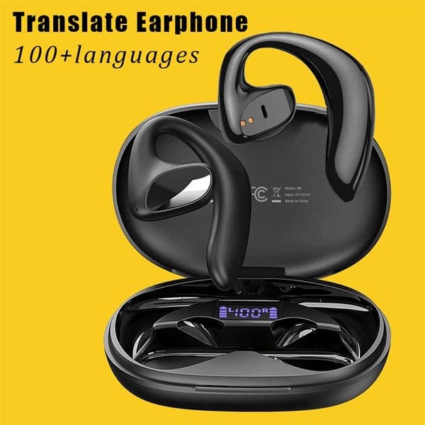 M8 Language Translator Earbuds, 144 Languages High Accuracy Translator Headset BT 5.3 Two Way Real Time Translation Languages Speech Translator Earphone