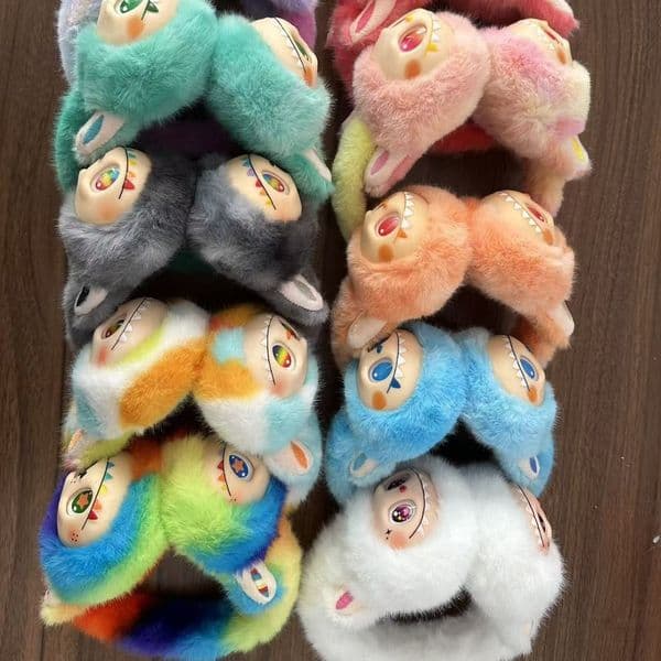 Game And Toy Kawaii Labubu Plush Earmuffs Ultra-Soft Monster Headband, Warm Winter Ear stuff animal Protection, Candy Colors Free Shipping