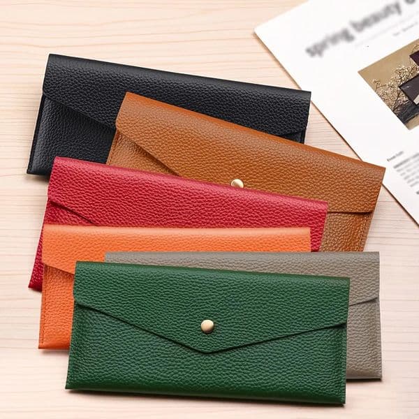 Large capacity cash storage bag Niche highvalue coin wallet leather soft envelope container all made of cowhide wit 251028