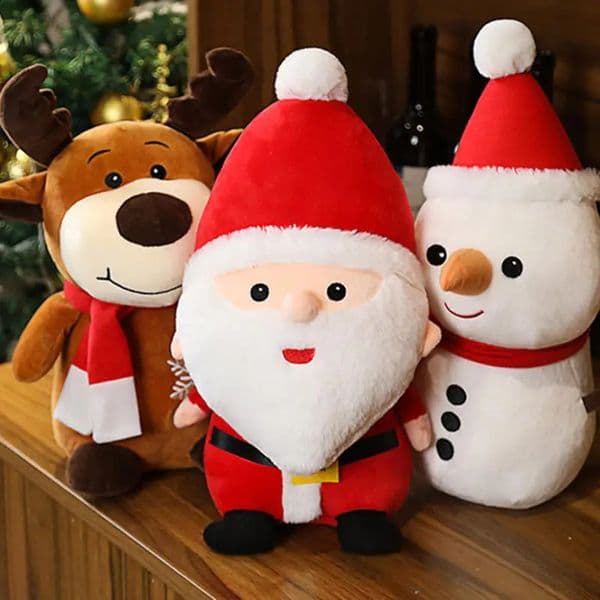 Plush Dolls Toys Cute Snowmen Reindeer Cloth Doll Christmas Push Toy Decorations Gifts For Christmas Day 251024BJ