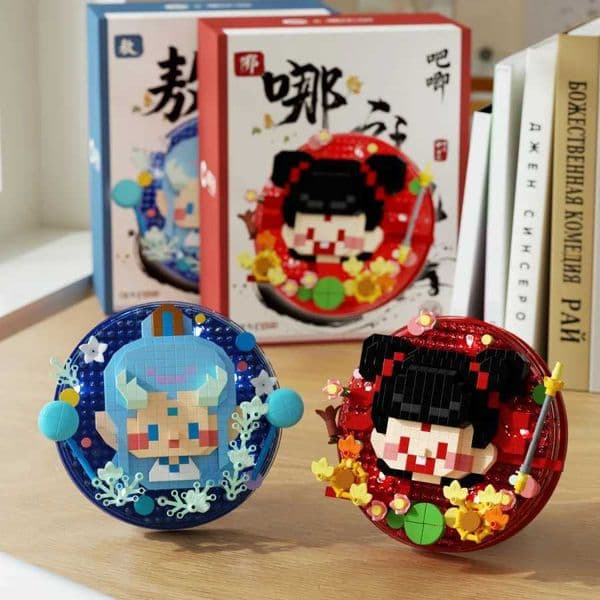 Adults Nezha Toy Creative Diamond Mini Bricks Models Micro Building Blocks DIY Assembled Children Toys Kids Boy Birthdays Gifts W251028