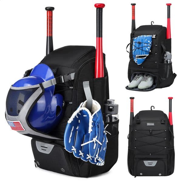 Baseball Equipment Bag Baseball Backpack with Shoe Compartment Softball Bat Bag for Youth Large Capacity Sport Baseball Backpack 251021