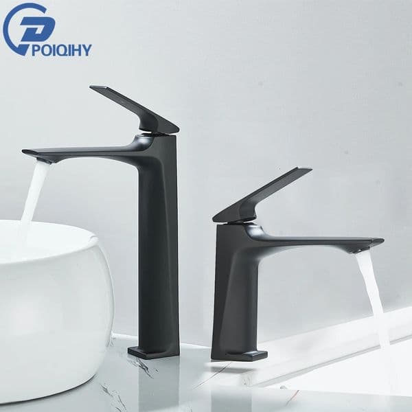 Black Bathroom Faucet Deck Mounted Sink Mixer Tap Single Lever Basin Faucets ChromeWhiteGreyBrushed Gold 251028