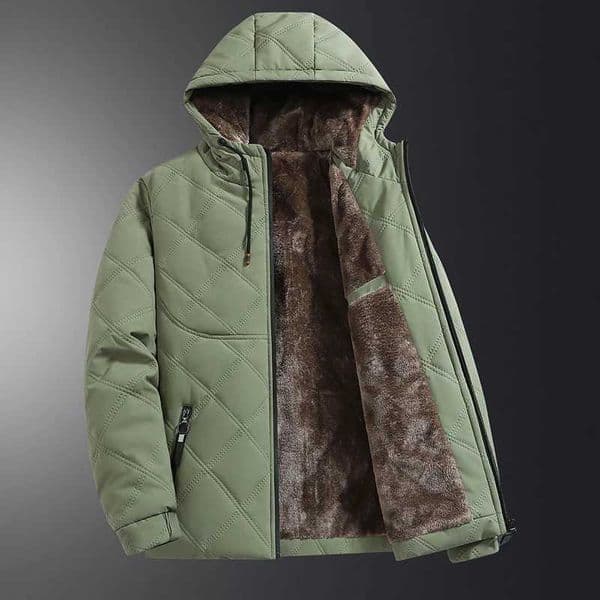Winter Fleece Jacket Mens Casual Thickened Wool Jacket high quality Design Warm Fashion Hooded Coat Outdoor padded coat X251028