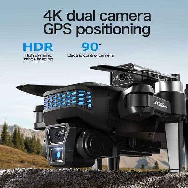 SEREE 4K Camera Dual Wifi, Range GPS Quadcopter Beginners, Optical Streaming, 5G Transmission, Foldable Design, Brushless Motors, Gesture Photo Taking, Auto