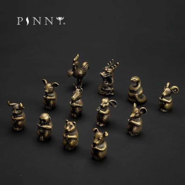 PINNY Metal Chinese Zodiac Incense Holder Mini 12 Animals Stick Alloy Incense Base Home Decoration Accessories Metal Crafts Z251028