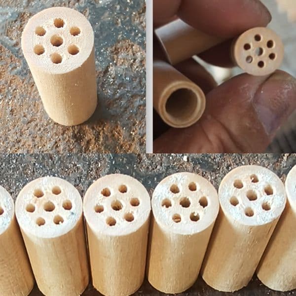 12mm Round Mouth Wood Cigarette Filter Tips Smoking Accessories Wooden Rolling Tip For Dry Herb Tobacco With 7 Holes Height 30mm
