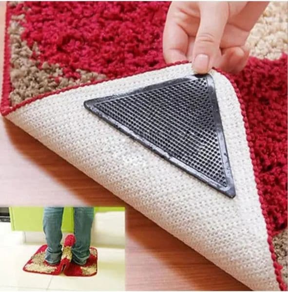 48pcs set Triangle Washable Rug Gripper Antislip Reusable Rubber Mat Non Slip Patch Tape for Tile Floors Carpets Corners Pad 251028
