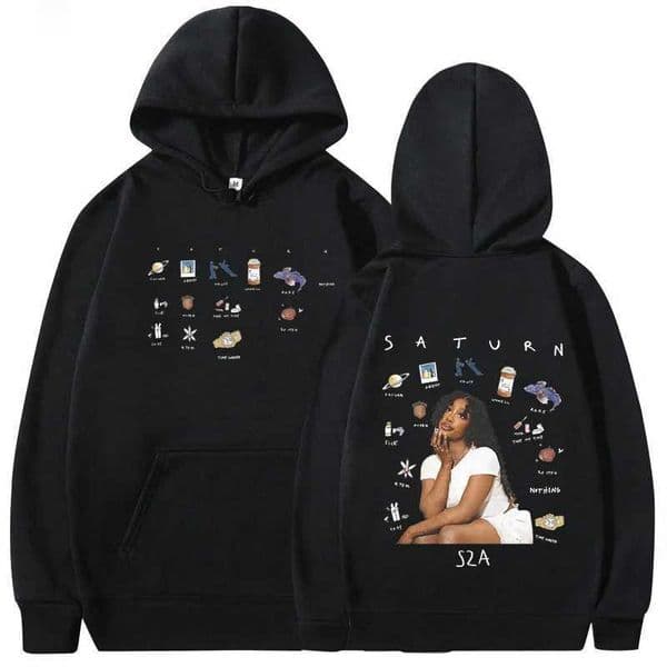 SZA 2025 Music Saturn Hoodies Men Women Clothes Harajuku Aesthetic Pullovers Fashion Hip Hop Long Sleeve Sweatshirts Fans GiftXJ251028
