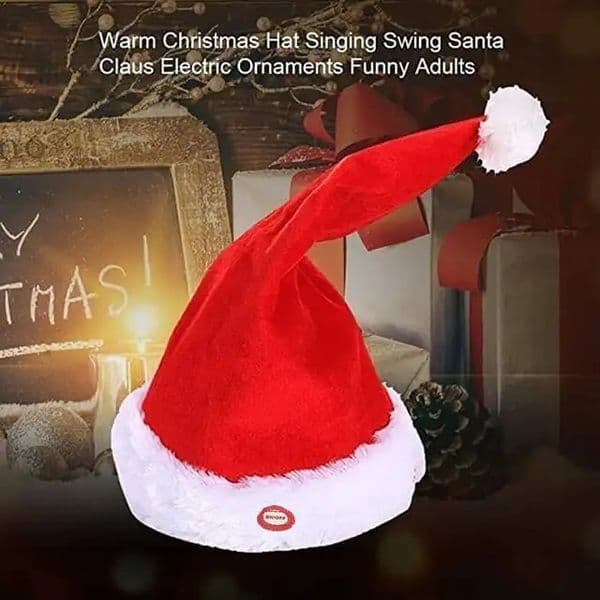 Electric Christmas HatSinging Dancing Christmas Santa HatRed Christmas Hat For Adults And Kids Unisex Year Festive Party 251028