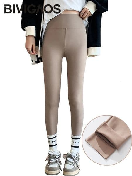 BIVIGAOS Fall Winter Brushed Shark Leggings Pants Women Seamless Naked Feeling High Waist Slim Legging Sports Fitness Leggings 251029