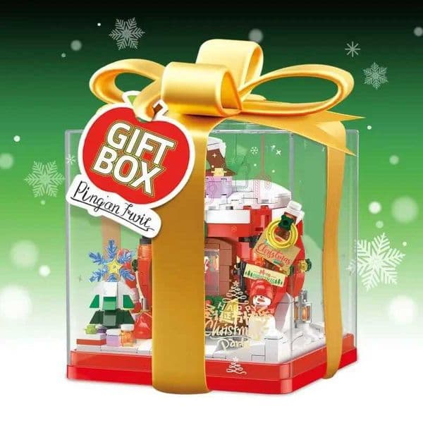 714PCS Christmas Eve Apple House Building Blocks Diy Creative Gift Box Model Assembly Bricks Creative Desktop Deco Kid Toys Gift X251029