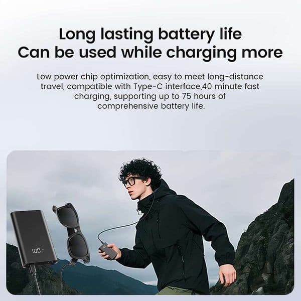 1080P Smart Glasses 4K Video 800W Camera, AI Real-Time Translation, Music Playback, Wireless Calling, High Definition Audio Vlog Recording, Noise Reduction