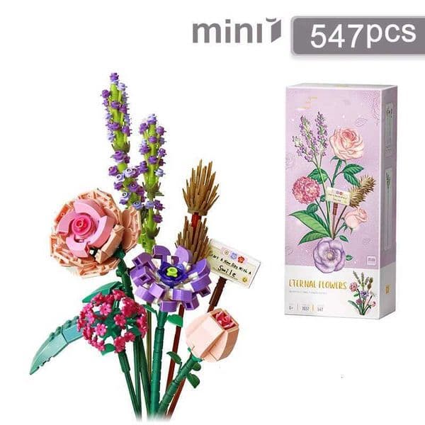 Bouquet Building Blocks Girl Gift Toys Home Plant Decoration Building Blocks Flower Model DIY Assembled Brick Childrens Toys X251029 thumbnail 2