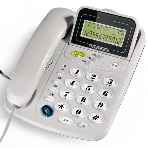 Caller ID Home Landline with Loud Ringtone for Elderly Corded Desk Phone Wall Mountable Fixed Landline Telephone 251024