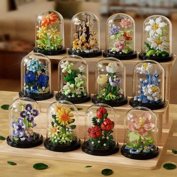 Diy Micro Flower Building Blocks Mini Bricks Particles Eternal Life Flowers Home Decoration Assembling Puzzle Toy Christmas Gift X2510291