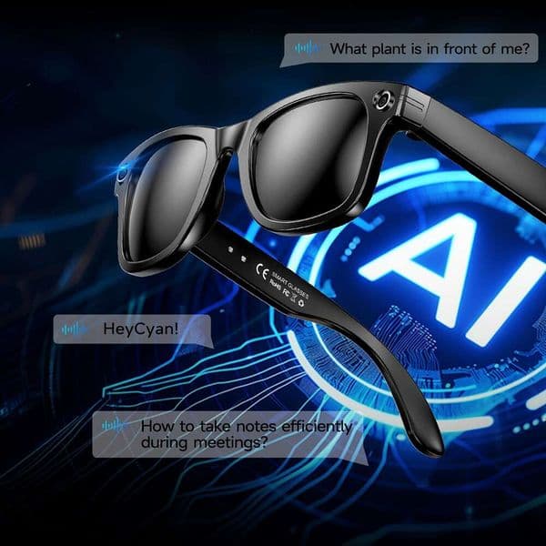 AI 2025 New Voice High-Definition 8 Million Camera, Intelligent Real-Time Translation, Wireless Call Music Playback Glasses, Smart Camera Glasses With Multiple