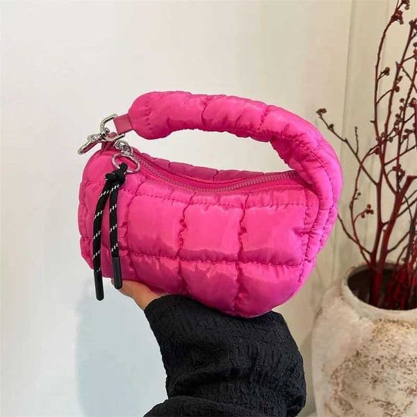 Puffer Handbag for Wen Solid Color daily casual Underarm Shoder Bag ladies1 D251029