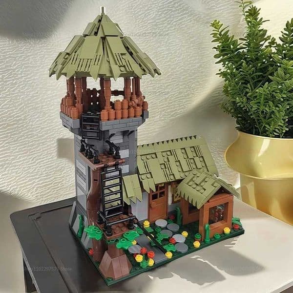 NEW Creative Thatched Cottage My Cube World Building Blocks Model Thatched Cottage Log Cabin Assemble Bricks Toys Gifts For Kid X251029