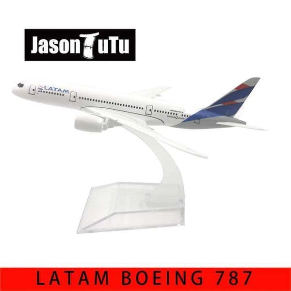 JASON TUTU 16CM LATAM Airlines Boeing 787 Aircraft Model Planel Airplane Diecast Metal 1/400 Scale Planes Collect Gifts L2605090CHN