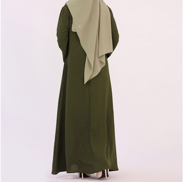 (940) New Solid Color Casual and Simple Mid-length Dress