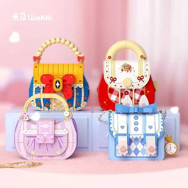 Weekit Pink Handbag Building Blocks Snow White Rapunzel Alice Red Riding Hood Assembles Decoration Puzzle Brick Toy For Kid Gift X251029