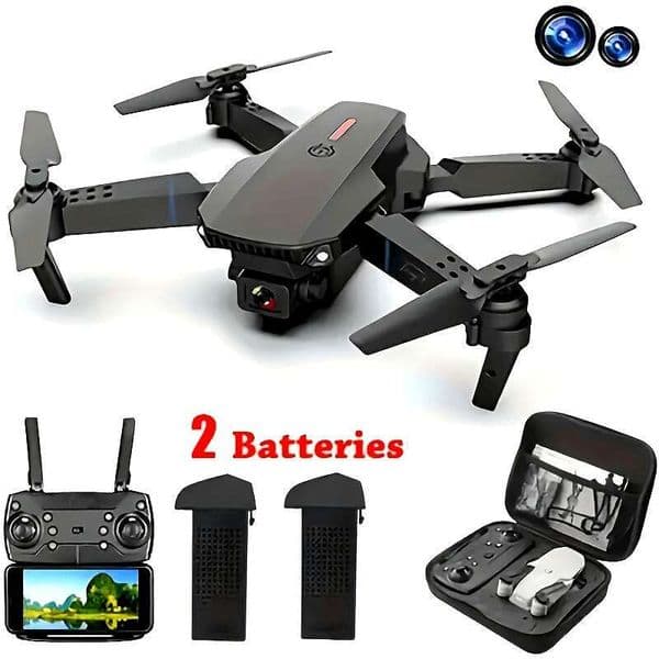 2024 Newest Dual Camera Foldable Drone With App Control, 1080P Video, FPV Live Feed, RC Quadcopter For Adults & 2 Batteries Included, Aerial Photography,