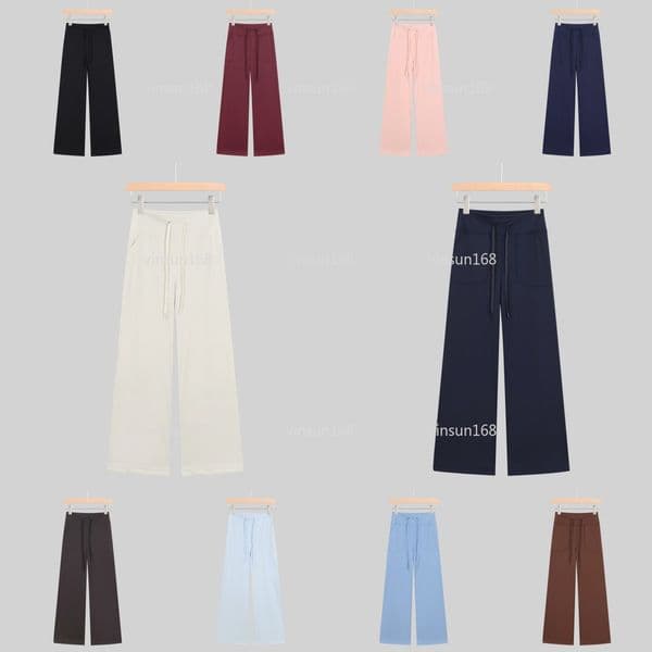 Women's Wide Leg Pants with Pockets Design Casual Loose Yoga Trouser Pants Sweatpants Pajama Pants
