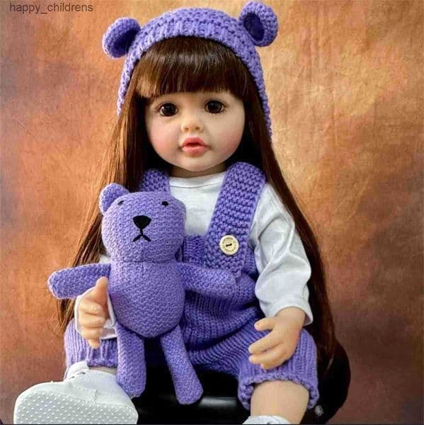 Lifelike Reborn Dolls Restic Full Silicone Baby Bebe Vinyl 50CM Newborn Girl Doll Princess Toddler Toy Gift T251029