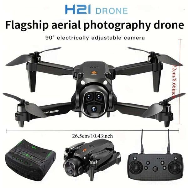 VR Foldable Drone Headset Goggles, 8K HD Adjustable Camera, 360 Flip, Brushless Motors, Optical Flow Positioning, Altitude Hold, Three Speed Modes, One Key