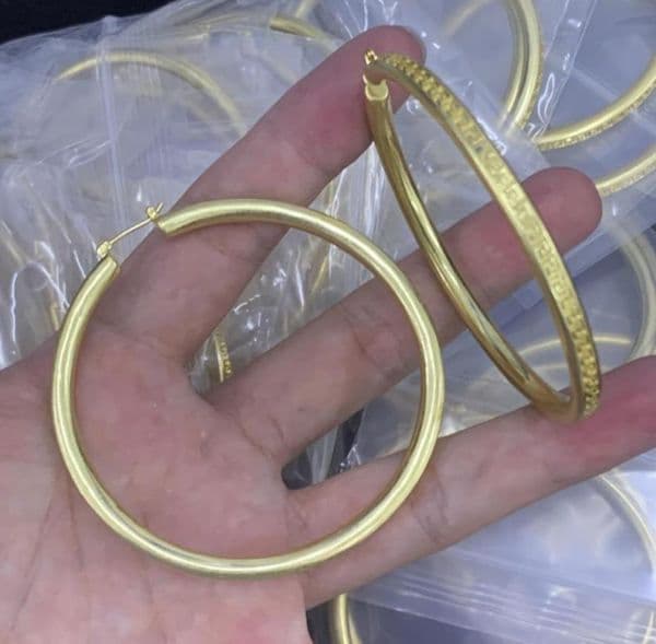 Vintage Big Circular earrings maze retro brass silver needle Hoop Earrings Hiphop Rock Punk Accessories vver9