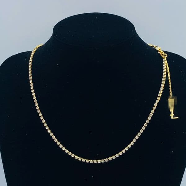 No tarrif luxury girls full diamond letter Y pendant choker necklace 18K Gold Silver branded engrave back women wedding Jewelry