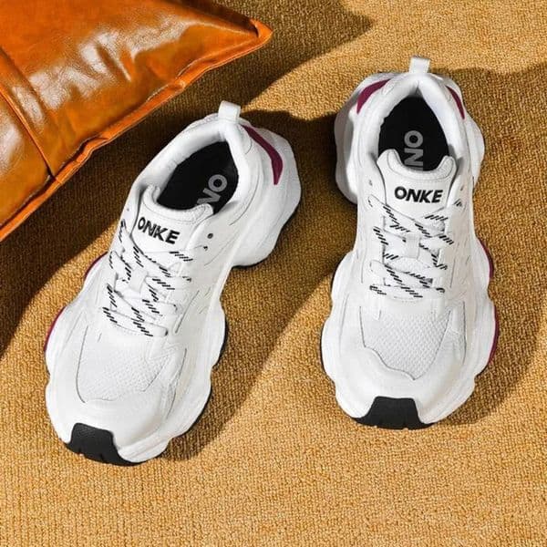 ONKE Shoes Men & Women New Autumn Thick-Soled Height-Increasing Casual Sports Shoes Fashionable Versatile Breathable Mesh