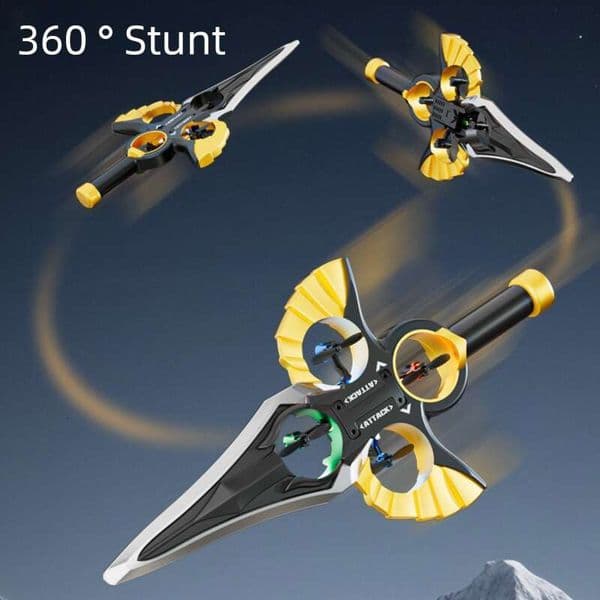 Four-Axis Suspension Gesture Sensing Remote Control Drone Sword Flying Boy Black Technology Children's Toy