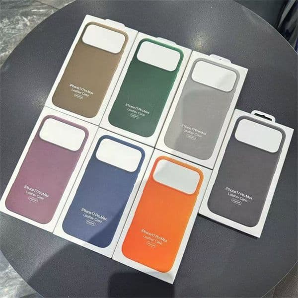 2025 hot Leather Magnetic Phone Case for iPhone 17 17air 17 Pro Max Case Compatible with MagSafe PU Leather Cell Phone Cases With retail package boxs
