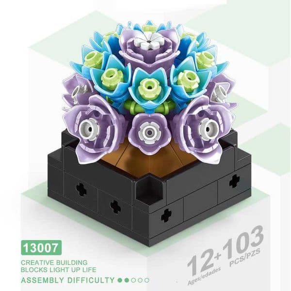 3D Diamond Building Block SetSucculent Potted Plant Bouquet Decorative Model Creative Desktop Assembling ToyRelaxing Hobby X251029